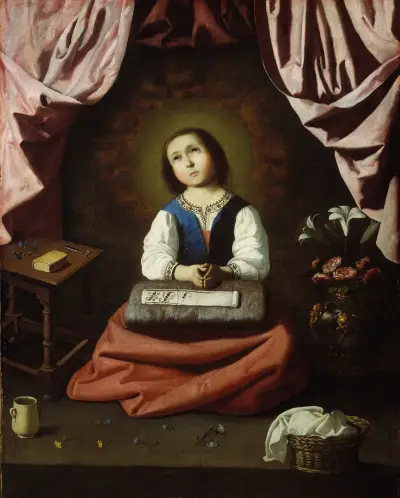 The Young Virgin av Francisco de Zurbarán