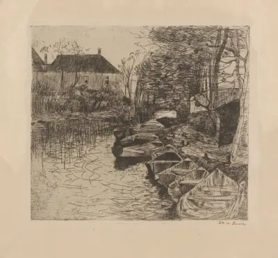 Båtuthyrning 'Roeilust' (Loosduinse kanal) av Willem de Zwart