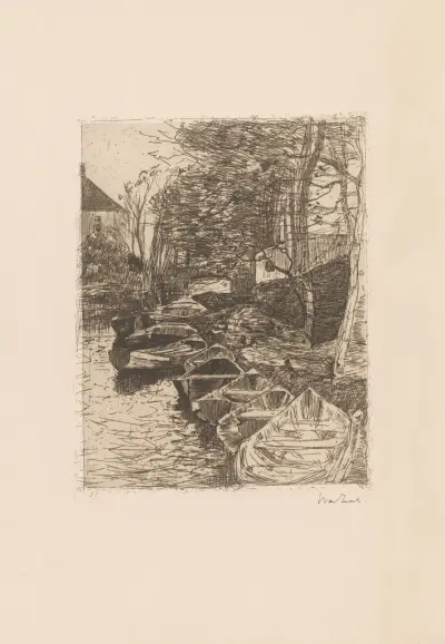 Botenverhuur ‘Roeilust’ (Loosduinse vaart) av Willem de Zwart