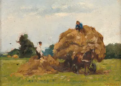 Hay Wagon av Willem de Zwart