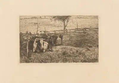 Melkender Bauer, 1886 von Willem de Zwart