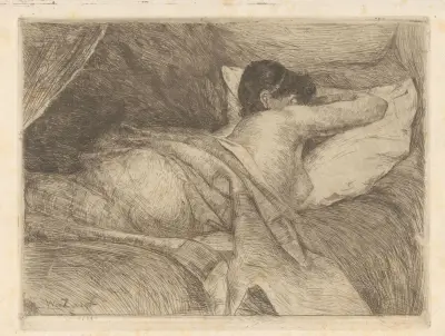 Sovande kvinna av Willem de Zwart