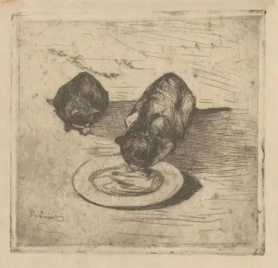 Två kattungar av Willem de Zwart