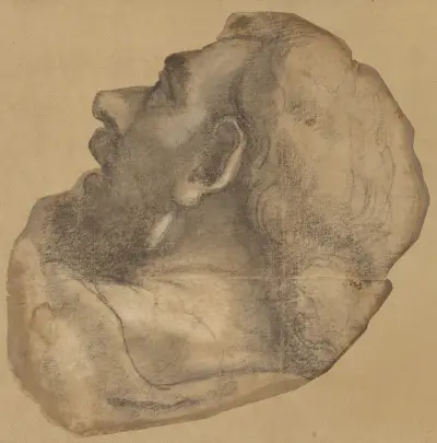 Cartoon for the Head of Saint James av Sebastiano del Piombo