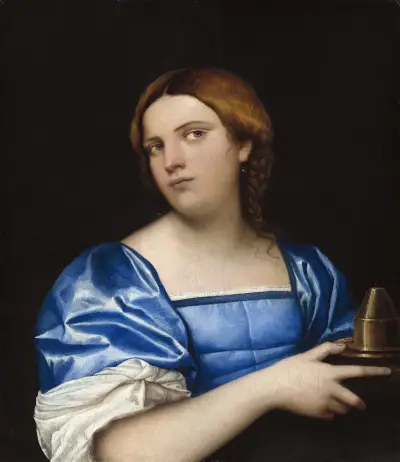 Portrait of a Young Woman as a Wise Virgin av Sebastiano del Piombo