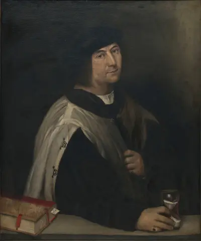 Prelate With An Hourglass av Sebastiano del Piombo