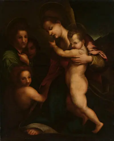 Madonna with Child Jesus and St. John av Andrea del Sarto