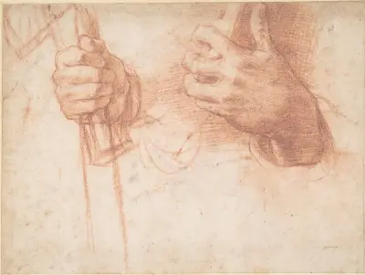 Studies of Hands av Andrea del Sarto