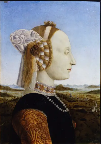 Portrait of the Duchess of Urbino, Battista Sforza av Piero Della Francesca
