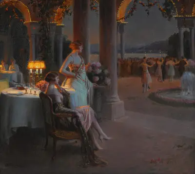Le Soir sur la terasse av Delphin Enjolras