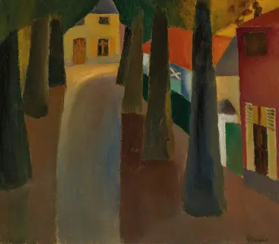 L’allée du château à Bachte-Maria-Leerne av Frits van den Berghe