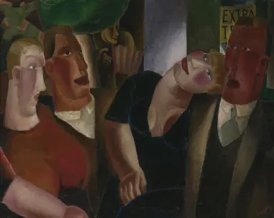 Lovers in the village av Frits van den Berghe