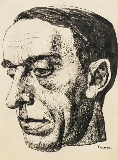 Portrait of the Artist Oscar Jespers av Frits van den Berghe