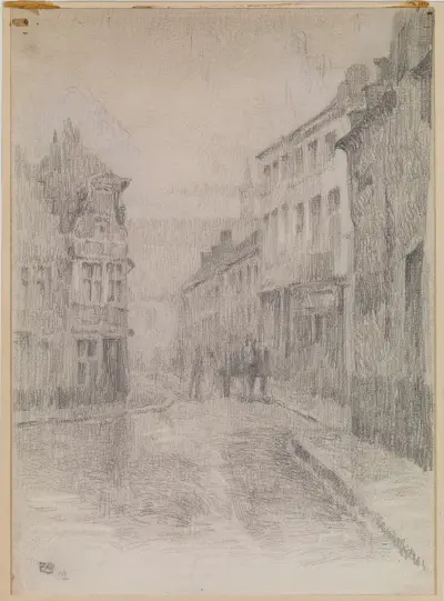 The Abrahamstraat in Ghent av Frits van den Berghe