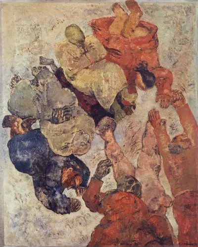 De heligas fall (förstudie) av Frits van den Berghe