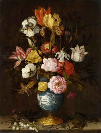 Flowers in a Wan-Li Vase av Balthasar van der Ast