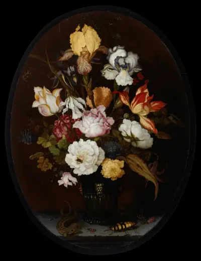 Still Life of Flowers in a Glass Vase av Balthasar van der Ast