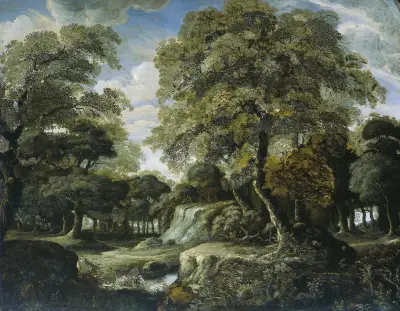 View in the Woods av Jan van der Heyden