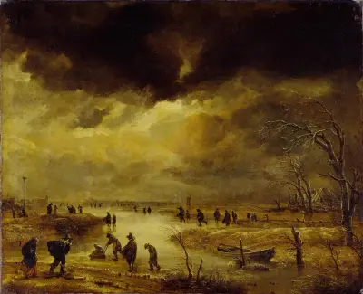A Winter Scene av Aert van der Neer