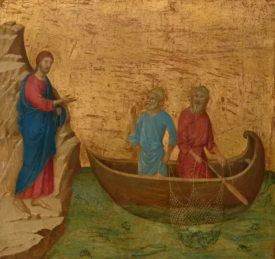 The Calling of the Apostles Peter and Andrew av Duccio di Buoninsegna