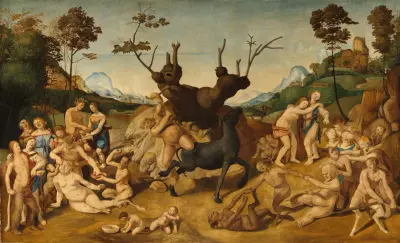 The Misfortunes of Silenus av Piero di Cosimo