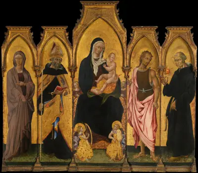 Madonna and Child with Saints av Giovanni di Paolo