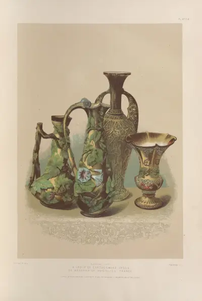 A group of earthenware vases av Matthew Digby Wyatt