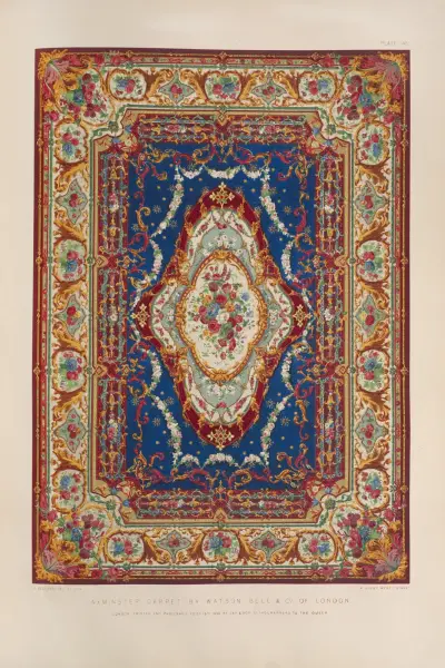 Axminstermatta av Watson, Bell & Co., London av Matthew Digby Wyatt