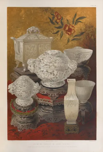 Chinese vases in jade stone av Matthew Digby Wyatt