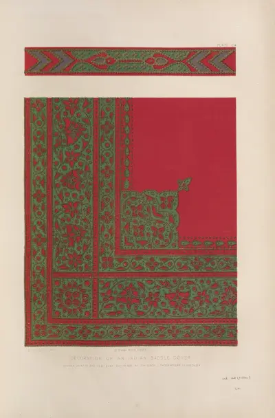 Dekoration eines indischen Sattelüberzugs von Matthew Digby Wyatt