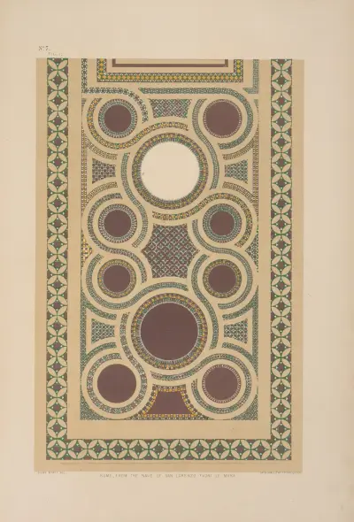 Abb. 1. Rom, aus dem Mittelschiff von San Lorenzo fuori le Mura von Matthew Digby Wyatt