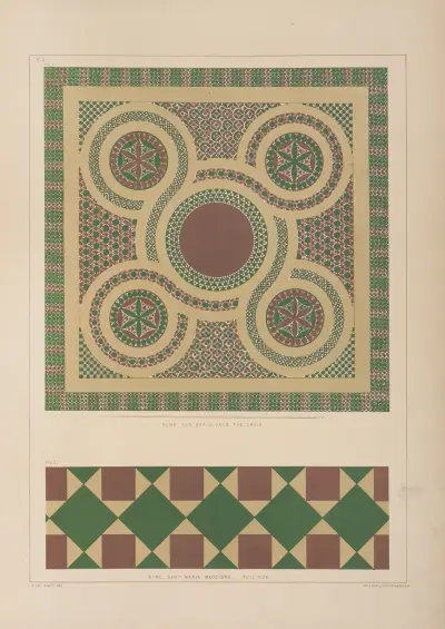 Fig. 1. Rom, San Marco, från kören; Fig. 2. Rom, Santa Maria Maggiore. Full storlek. av Matthew Digby Wyatt