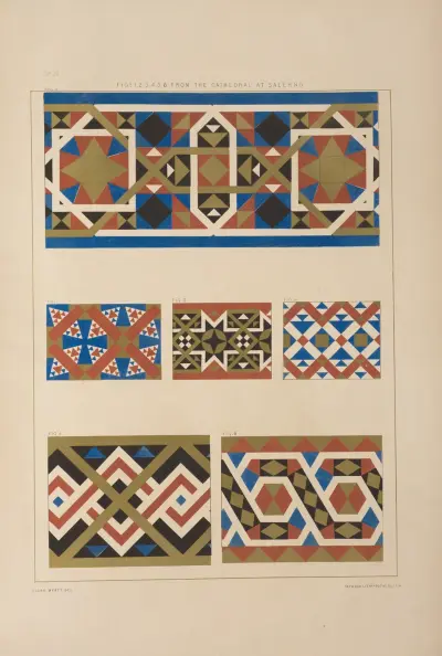 Abb. 1–6. Aus der Kathedrale von Salerno von Matthew Digby Wyatt
