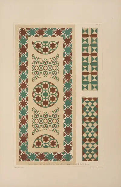 Fig. 1 A., Fig. 2 A. och Fig. 3 A. Rom, Santa Maria in Trastevere. A.A.A. Alla i en tredjedels naturlig storlek. av Matthew Digby Wyatt