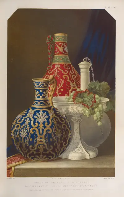 Gruppe von Gegenständen aus Porzellan von Matthew Digby Wyatt