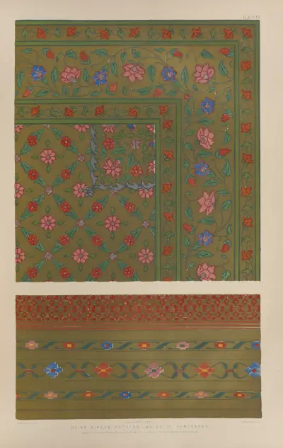 Indian kincob pattern – woven at Ahmedabad av Matthew Digby Wyatt