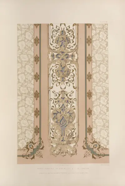 Paper hanging by Hinchliffe & co. of London av Matthew Digby Wyatt
