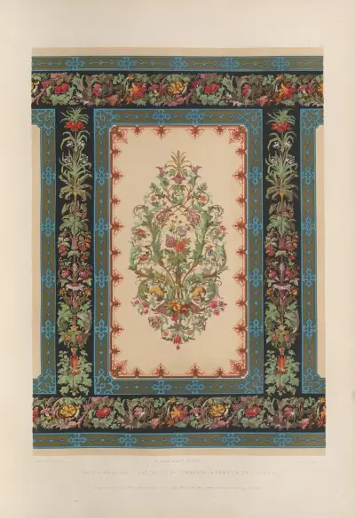 Paper hanging executed by Townsend & Parker of London av Matthew Digby Wyatt