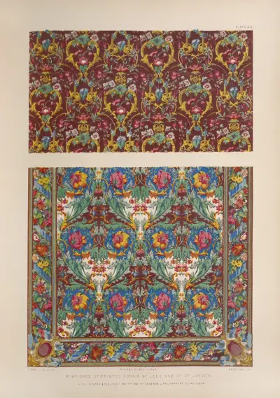 Portieres of printed mohair av Matthew Digby Wyatt
