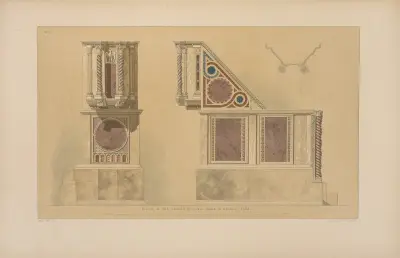 Predikstol i kyrkan Santa Maria in Aracoeli, Rom av Matthew Digby Wyatt