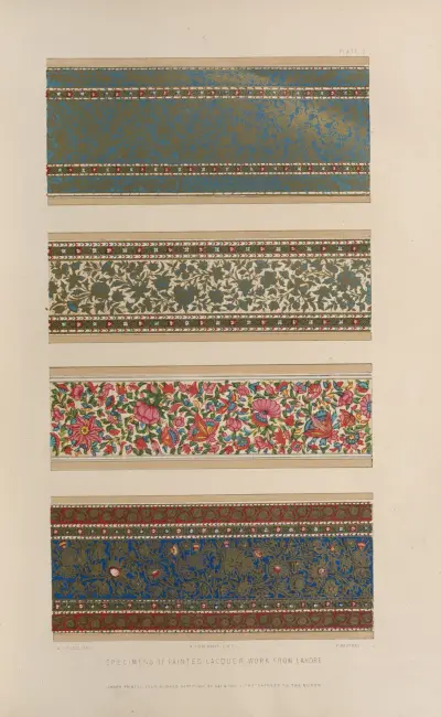 Specimens of painted lacquer work from Lahore av Matthew Digby Wyatt