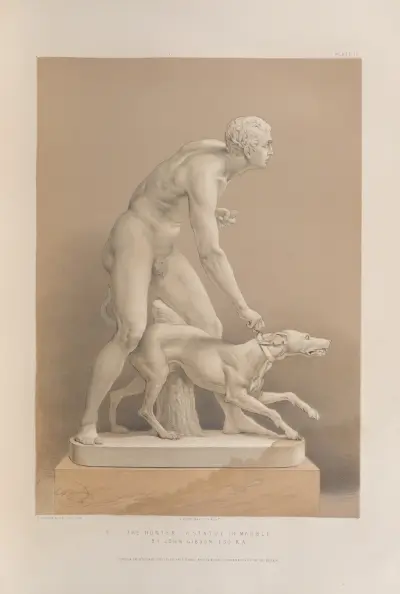 Der Jäger – eine Statue aus Marmor von Matthew Digby Wyatt