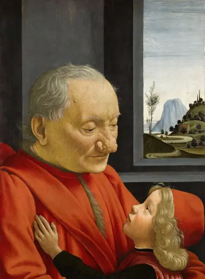 An Old Man and His Grandson av Domenico Ghirlandaio
