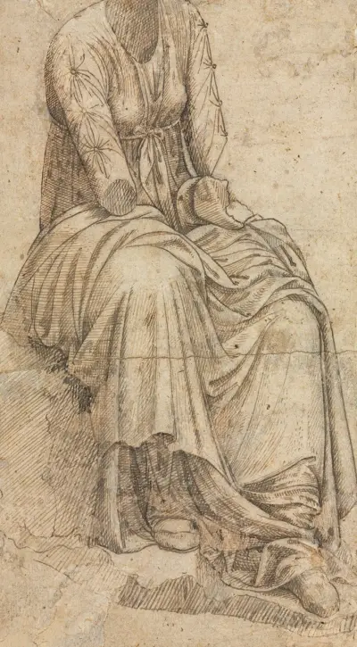 Copy of a Roman Statue of a Seated Woman av Domenico Ghirlandaio