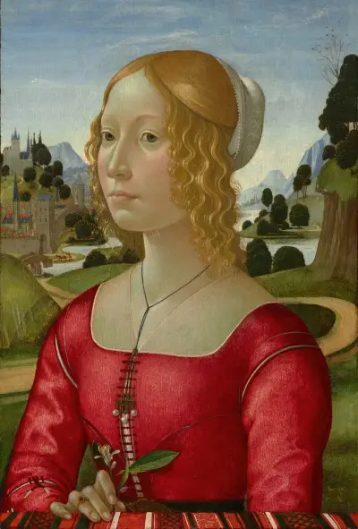 Portrait Of A Lady av Domenico Ghirlandaio