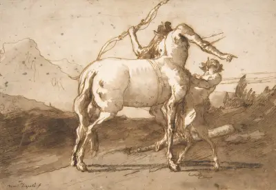 En kentaur och en satyr av Giovanni Domenico Tiepolo