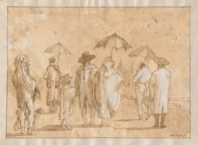Ein Frühlingsregen von Giovanni Domenico Tiepolo