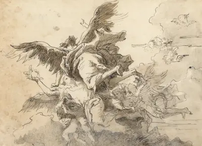 Änglar på himlen av Giovanni Domenico Tiepolo