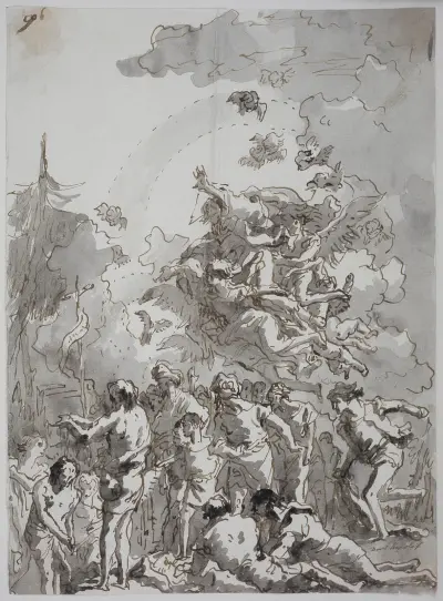Kristi dop i Jordan av Giovanni Domenico Tiepolo