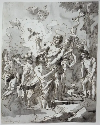 Kristi dop i Jordan av Giovanni Domenico Tiepolo